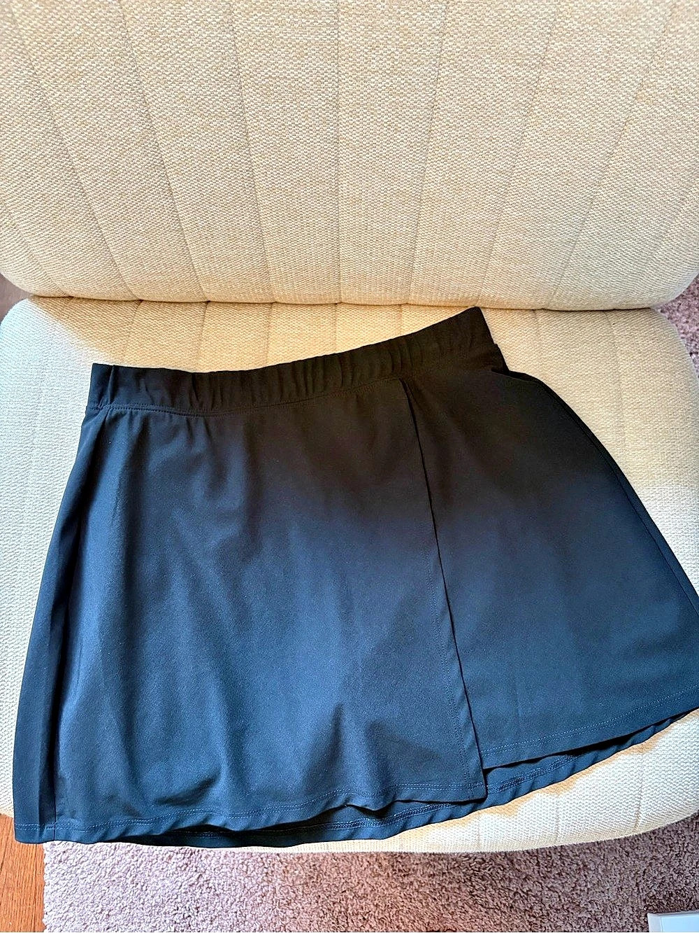 Abercrombie & Fitch YPB sculptLUX Lined Wrap Skort Black Small